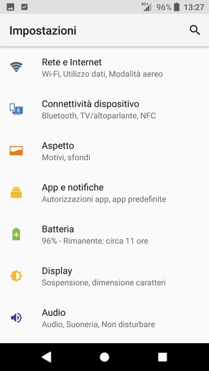 Seleziona Rete e Internet