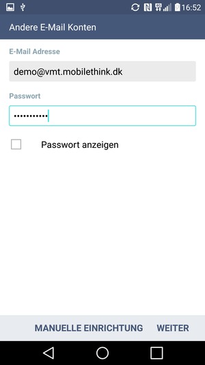 Geben Sie Ihre E-Mail-Adresse und Ihr Passwort ein. Wählen Sie WEITER