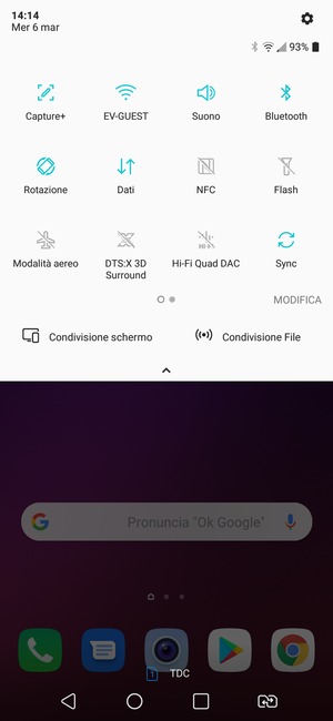 Disattiva Wi-Fi e Bluetooth