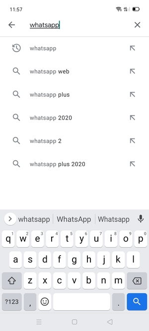 Inserisci il nome dell'app e seleziona Ricerca