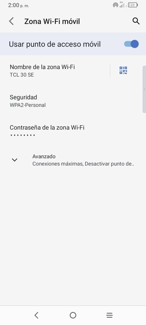 El teléfono ha sido configurado para su uso como módem