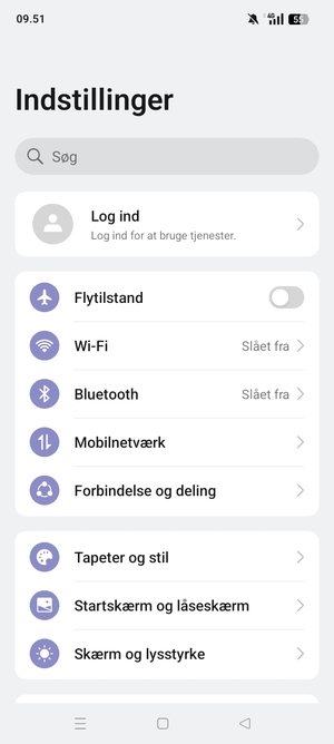 Vælg Mobilnetværk