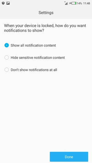 Select your preferred option and select Done