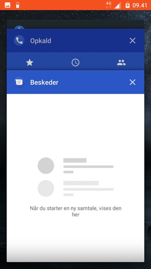 Swipe apps til højre for at lukke dem