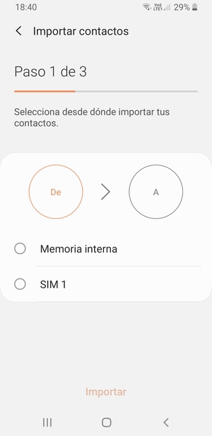 Seleccione Tarjeta SIM