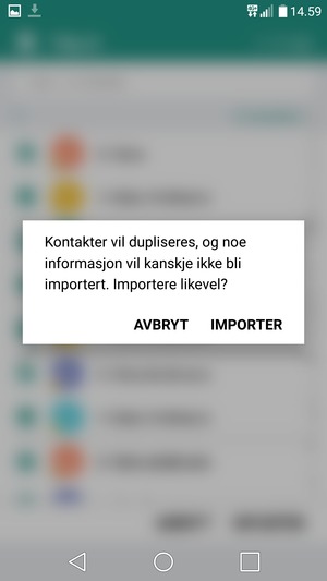 Velg IMPORTER