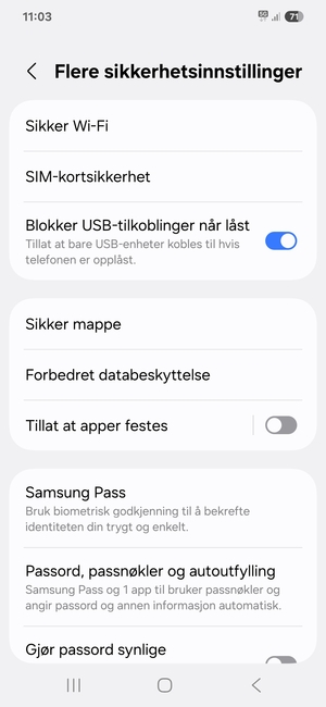 Velg SIM-kortsikkerhet