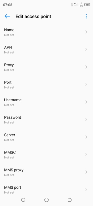 Enter MMS information