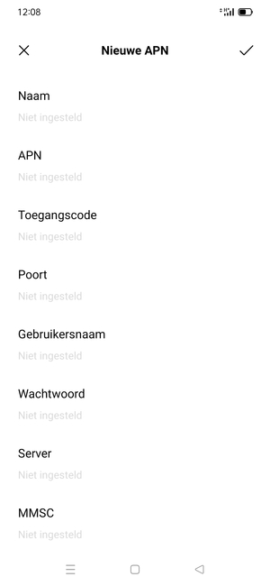 Voer internetgegevens in