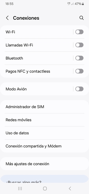 Seleccione Redes móviles