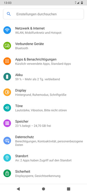Wählen Sie Netzwerk & Internet