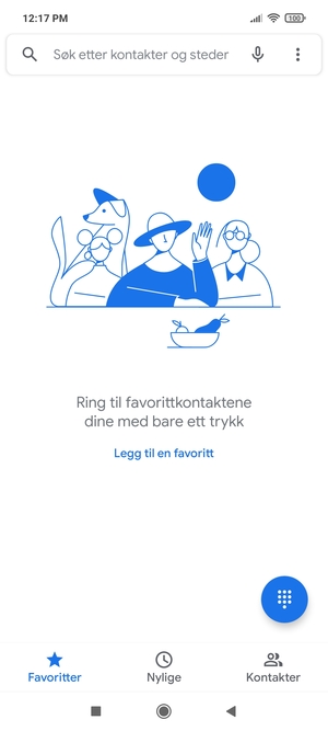 Velg menyknappen