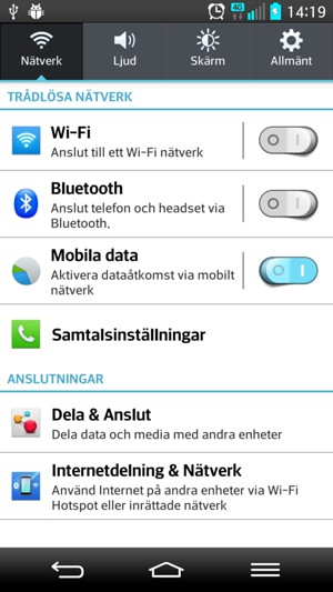 Välj Allmänt