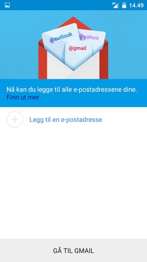 Velg Legg til en e-postadresse