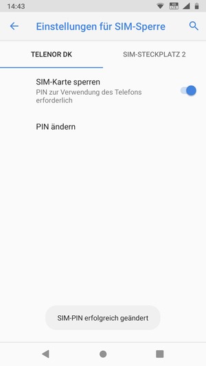 Ihre PIN der SIM-Karte wurde geändert