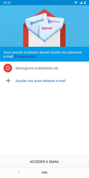 Sélectionnez ACCÉDER  À GMAIL