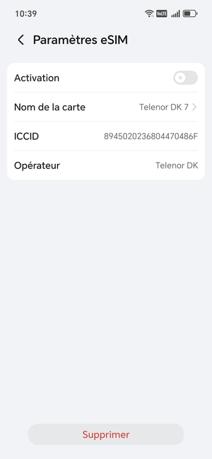 Activer Activation