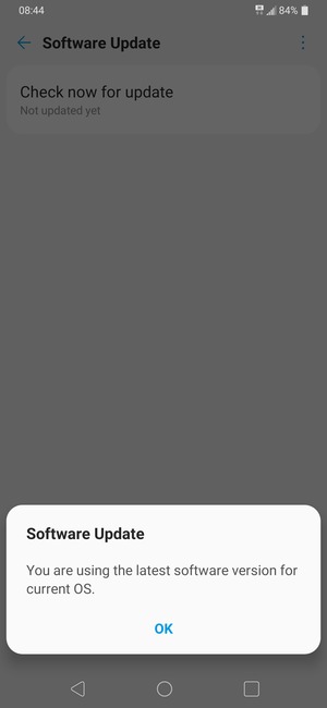 If your phone is up to date, select OK