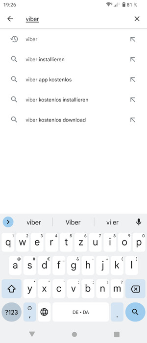 Geben Sie den Namen der App ein und wählen Sie Suchen