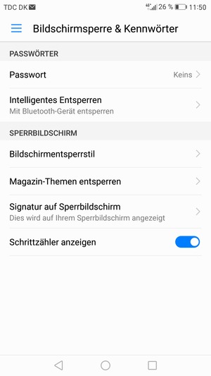 Wählen Sie Passwort