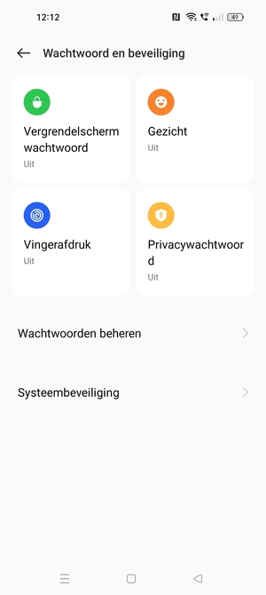 Scroll naar en selecteer  Systeembeveiliging