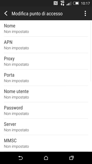 Inserisci informazioni MMS
