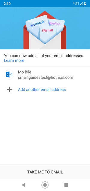 Select TAKE ME TO GMAIL