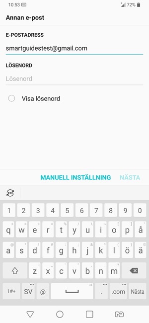 Ange din Gmail-adress och välj Nästa