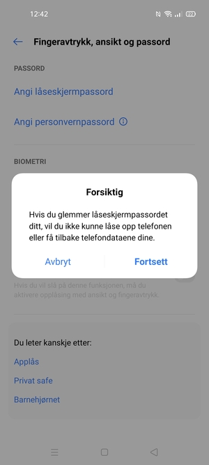 Velg Fortsett
