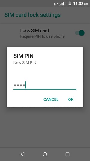 Enter your New SIM PIN and select OK