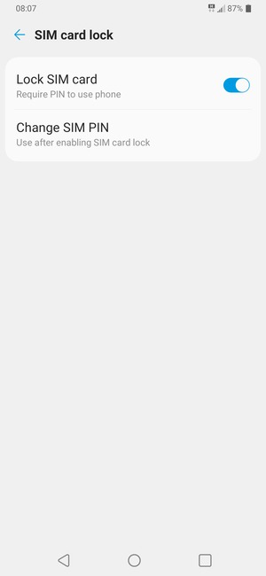Select Change SIM PIN