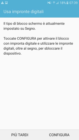 Seleziona PIÙ TARDI
