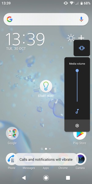 Select Vibrate to change to silent mode