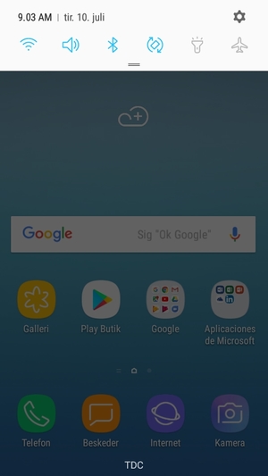 Aktiver topmenuen igen