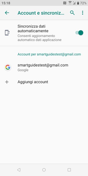 Seleziona il tuo account Google