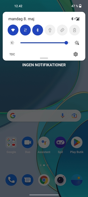 Aktiver topmenuen igen