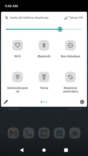 Regola la luminosità al livello desiderato