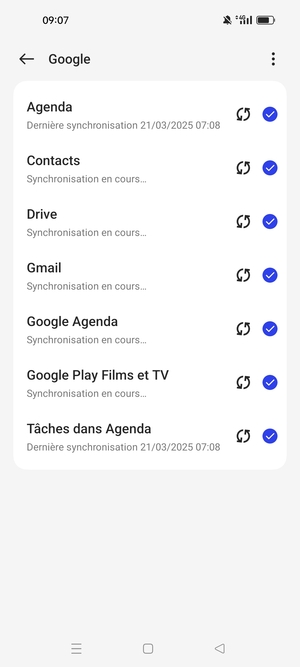 Vos informations seront synchronisées