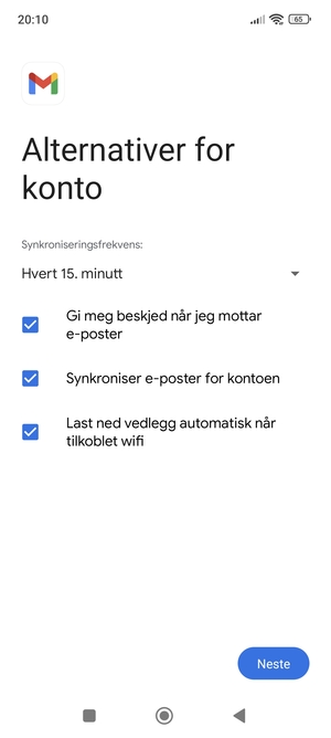 Velg Neste