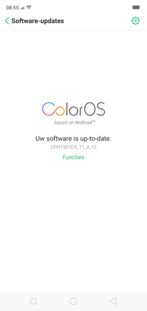 Als uw telefoon up-to-date is, zult u het volgende scherm zien