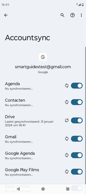 Uw gegevens worden gesynchroniseerd