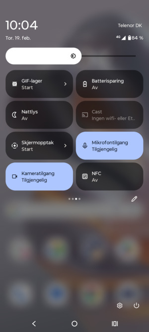 Velg Batterisparing
