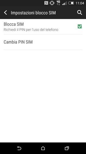 Spunta la casella di controllo Blocca SIM