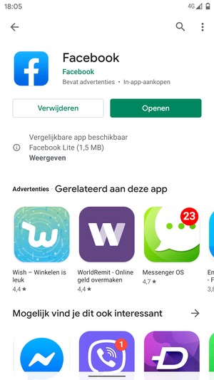 Selecteer Openen