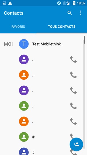 Sélectionnez le bouton du Menu