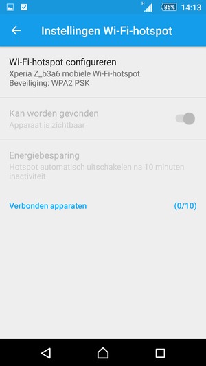 Selecteer Wi-Fi-hotspot configureren
