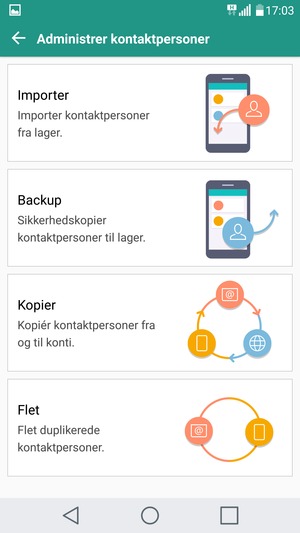 Vælg Importer