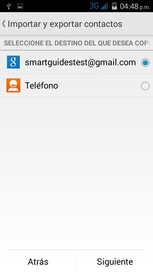 Seleccione su cuenta de Google y seleccione Siguiente