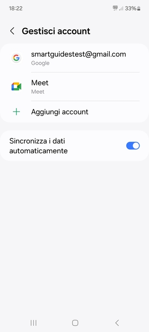 Seleziona il tuo account Google