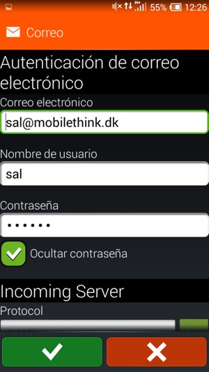 Introduzca Nombre de usario